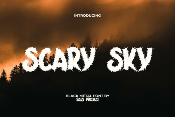 Scary Sky: A Display Font for Bold, Dark Branding