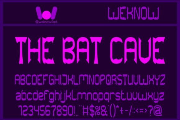 The Bat Cave: A Display Font with Fiery Gothic Soul