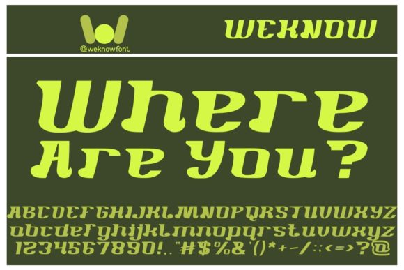 Where Are You: A Bold Display Font for Modern Branding
