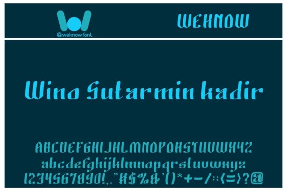 Wino Sutarmin Kadir: A Cool and Authentic Display Font for Bold Projects